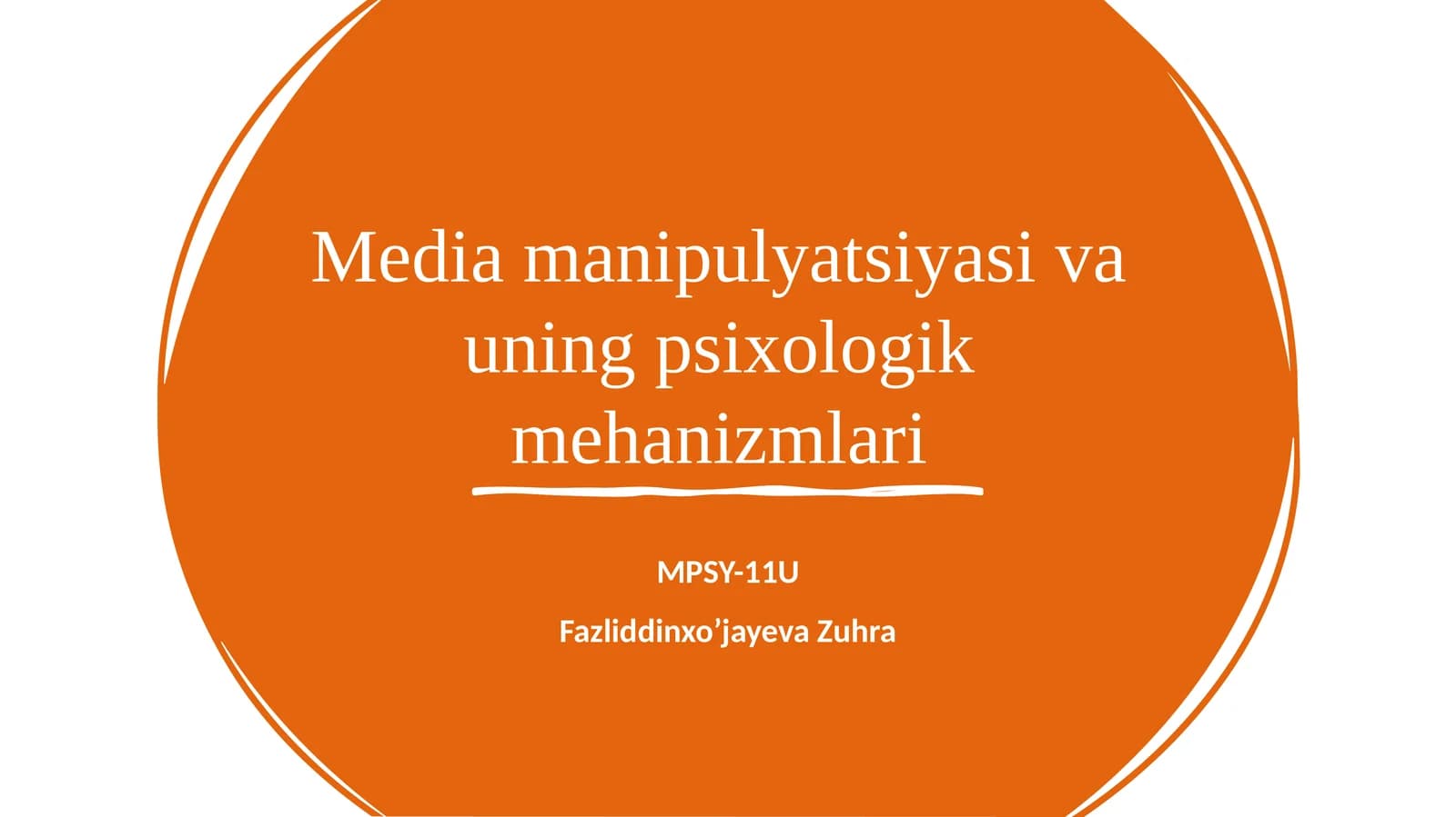 Media manipulyatsiyasi va uning psixologik mehanizmlari