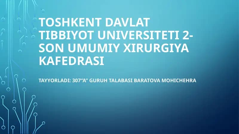 DONOR QONI MANBALARI. Qon komponentlari va preparatlari