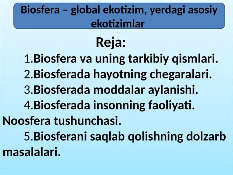 Biosfera