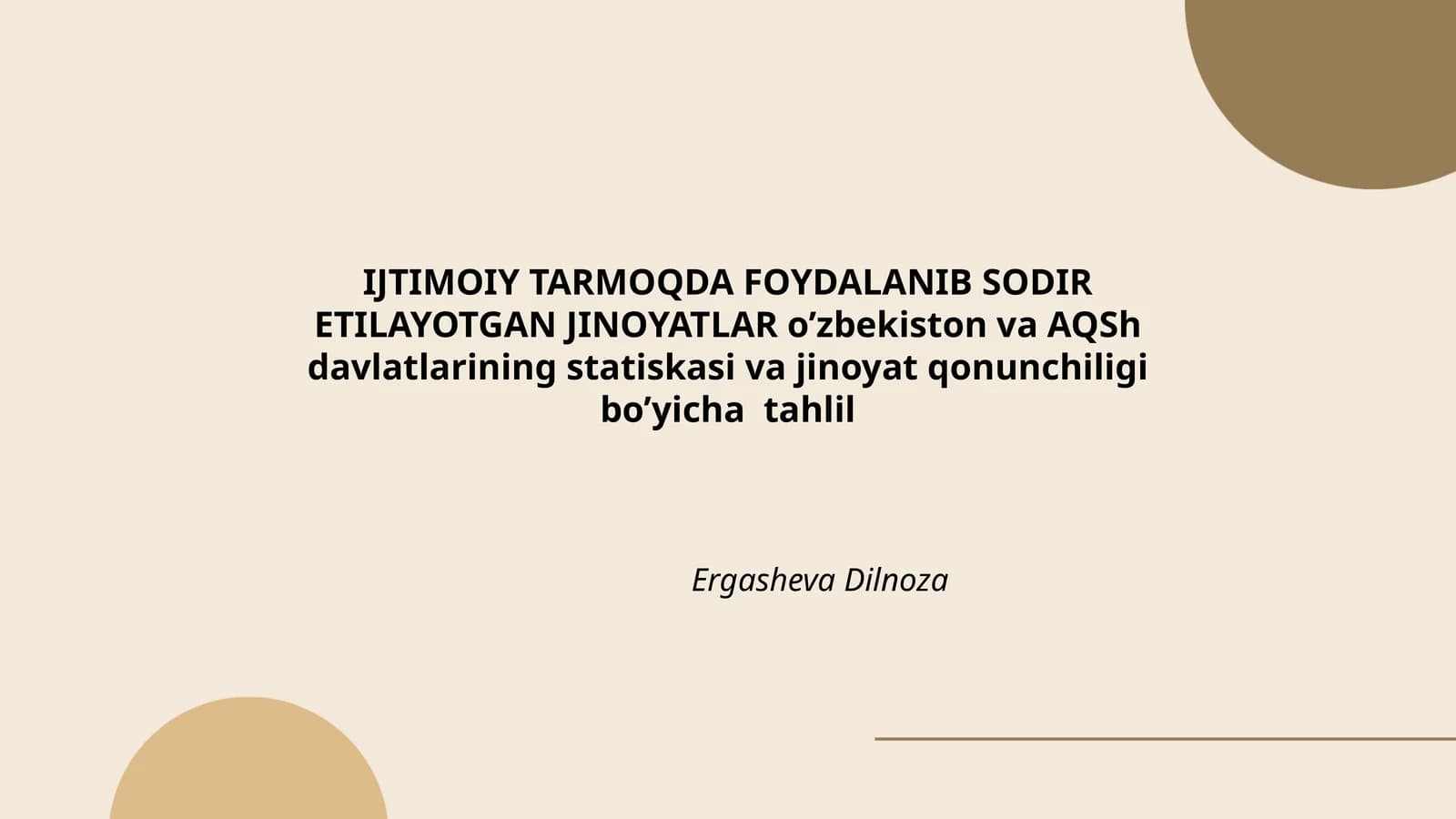 O’zbekiston va AQShda Ijtimoiy Tarmoqda Foydalanib Sodir Etib Yotgan Jinoyatlar