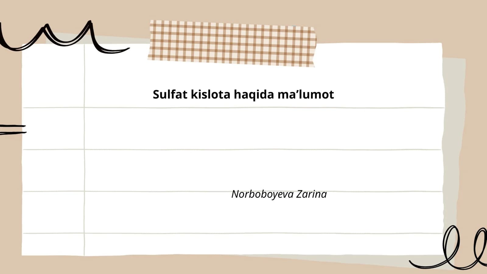 Sulfat kislotasi (H₂SO₄) haqida maʼlumot
