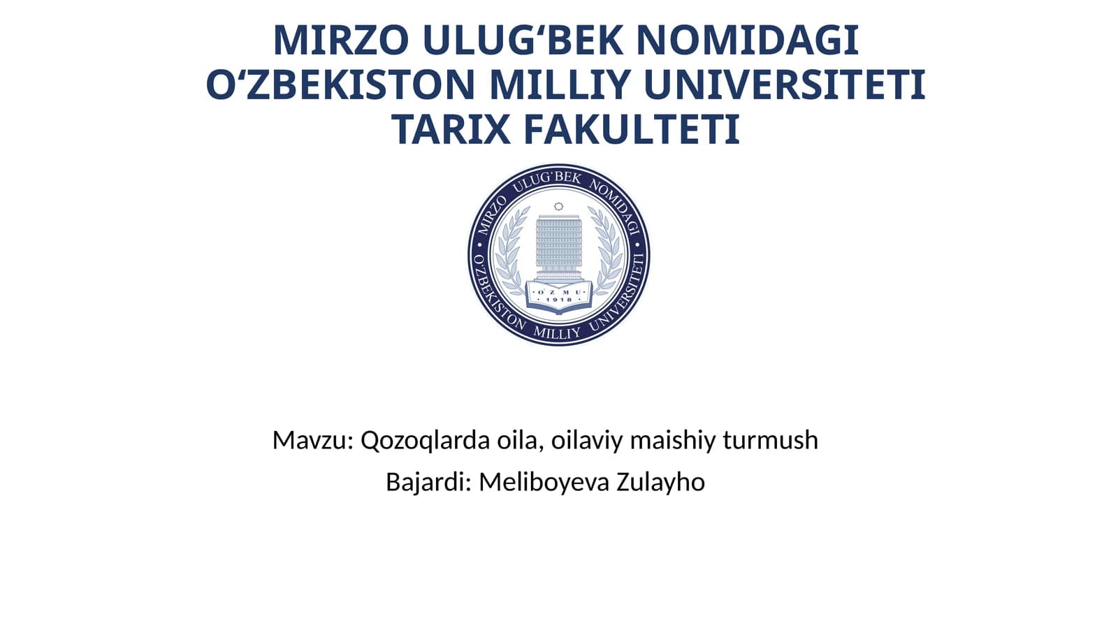 Qozoqlarda oila, oilaviy maishiy turmush
