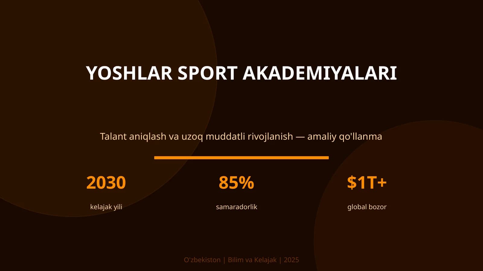YOSHLAR SPORT AKADEMIYALARI