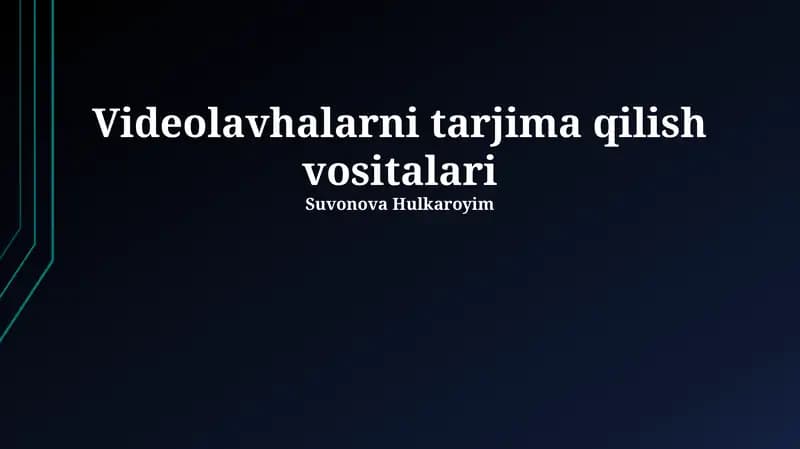 Video Subtitrlarni Tarjima Qilish Vositalari