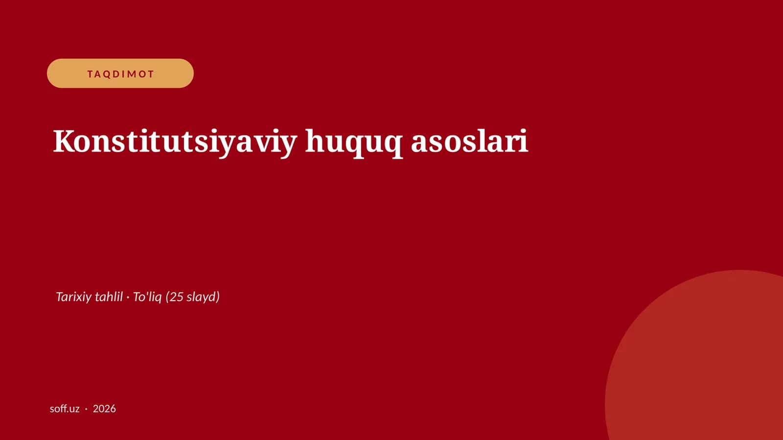 Konstitutsiyaviy huquq asoslari