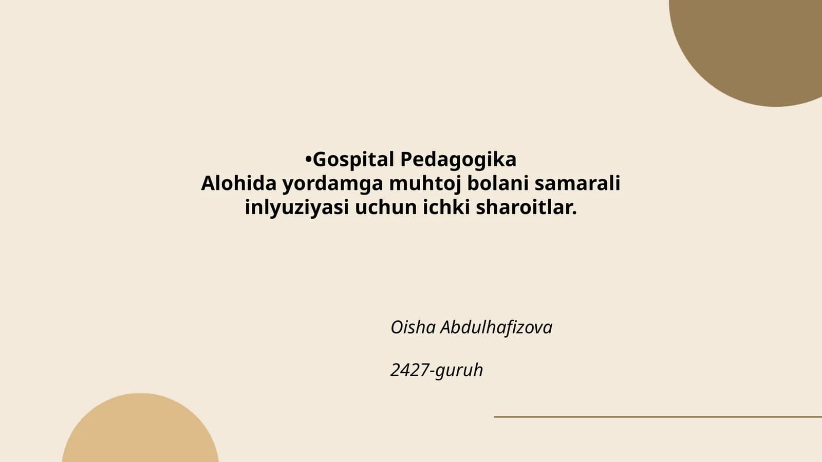 Gospital Pedagogika
