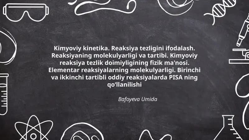 Kimyoviy kinetika