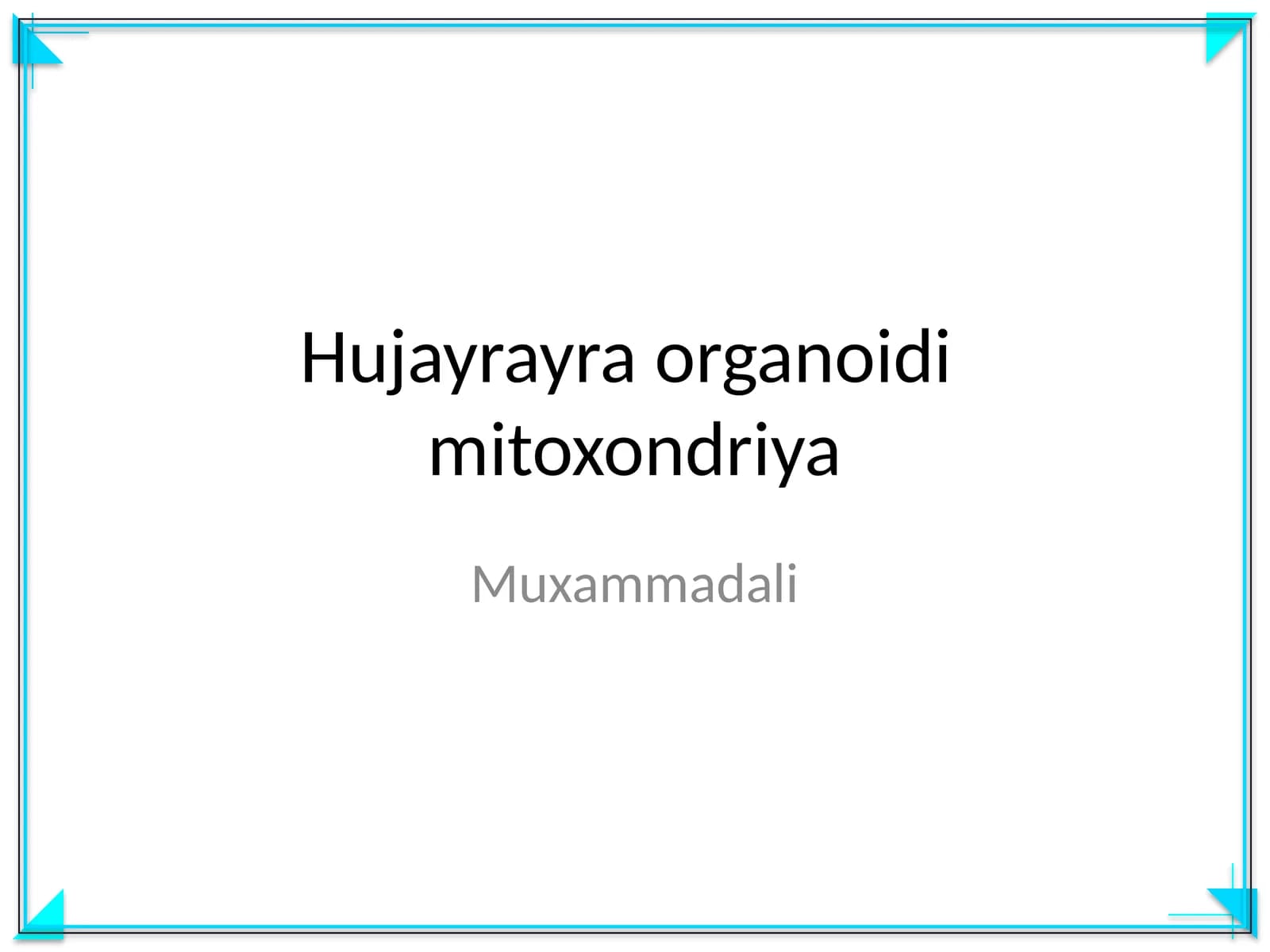 Hujayrayra organoidi mitoxondriya