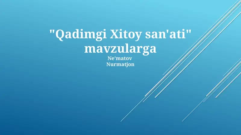 Qadimgi Xitoy san'ati