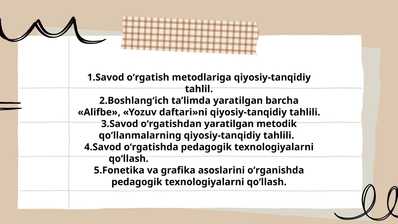 Savod oʻrgatish metodlariga qiyosiy-tanqidiy tahlil
