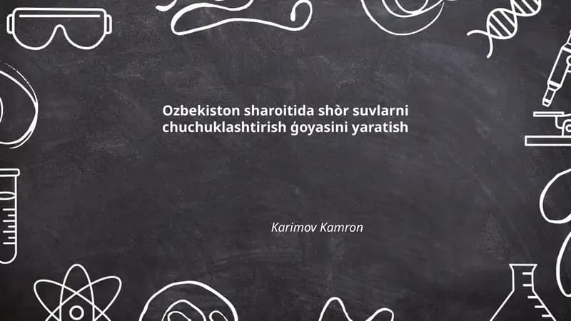 O‘zbekiston sharoitida sho‘rlangan suv resurslarini tahlili va xaritalash