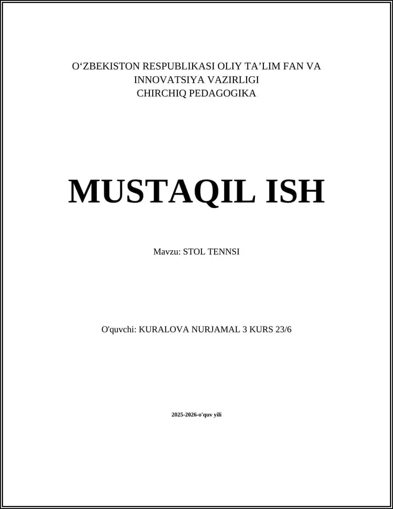 STOL TENNSI