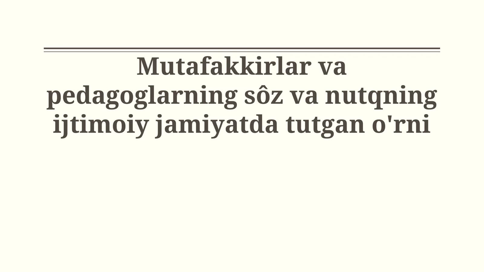 Nutq madaniyati va ijtimoiy muhit