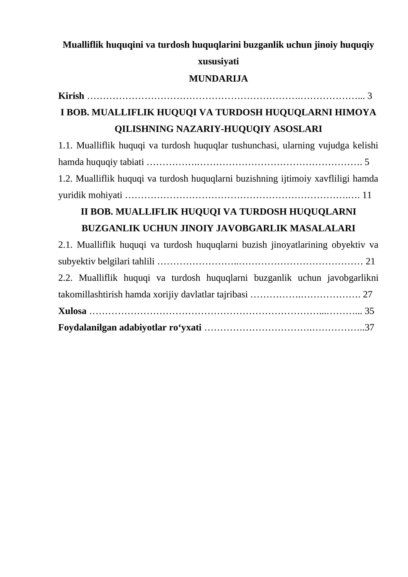 Mualliflik huquqini va turdosh huquqlarini buzganlik uchun jinoiy huquqiy xususiyati