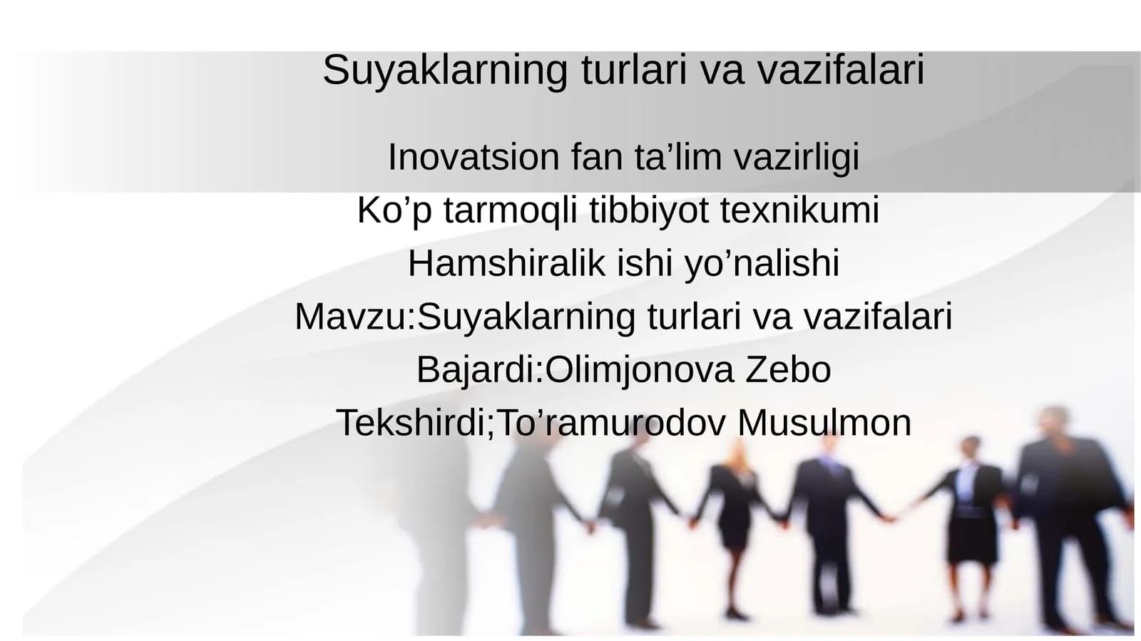 Suyaklarning turlari va vazifalari