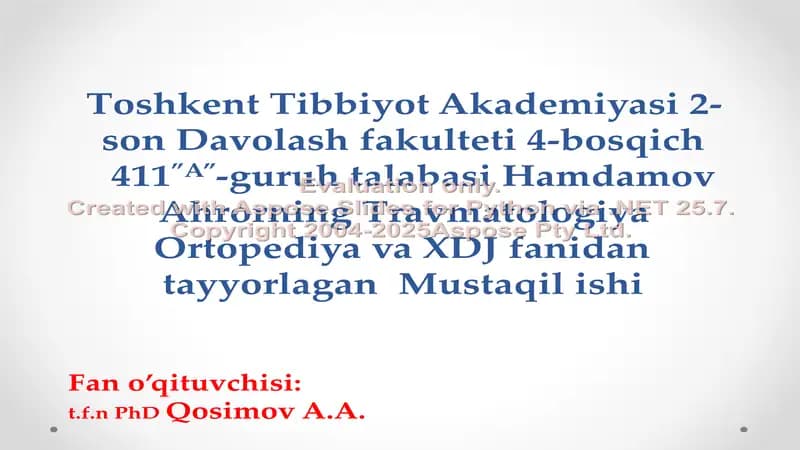 Chanoq-son displaziyasi (grekcha dys - buzilish, plaseo - hosil bo'lish)