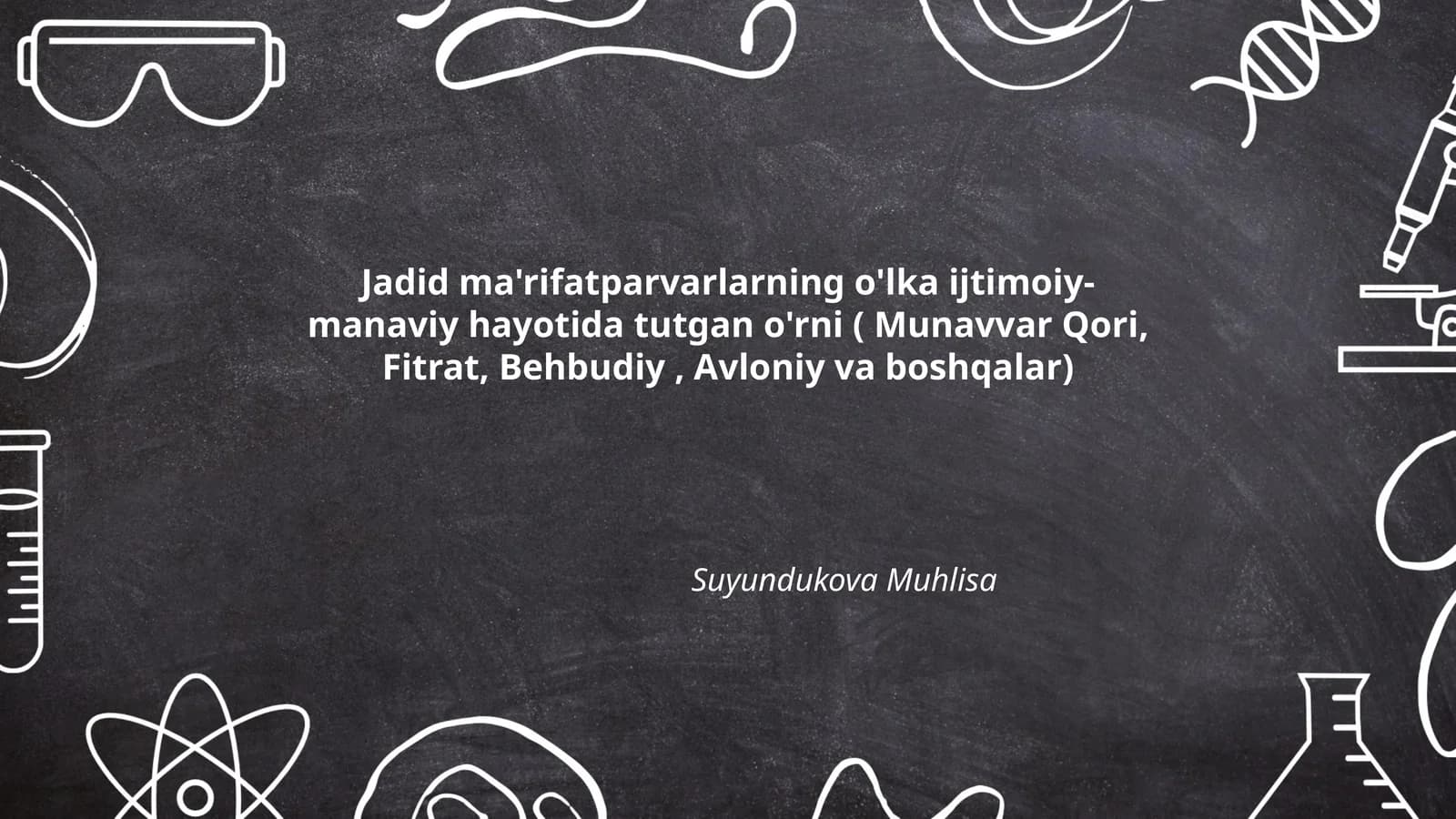 Jadid ma'rifatparvarlarning o'lka ijtimoiy- manaviy hayotida tutgan o'rni ( Munavvar Qori, Fitrat, Behbudiy, Avloniy va boshqalar)