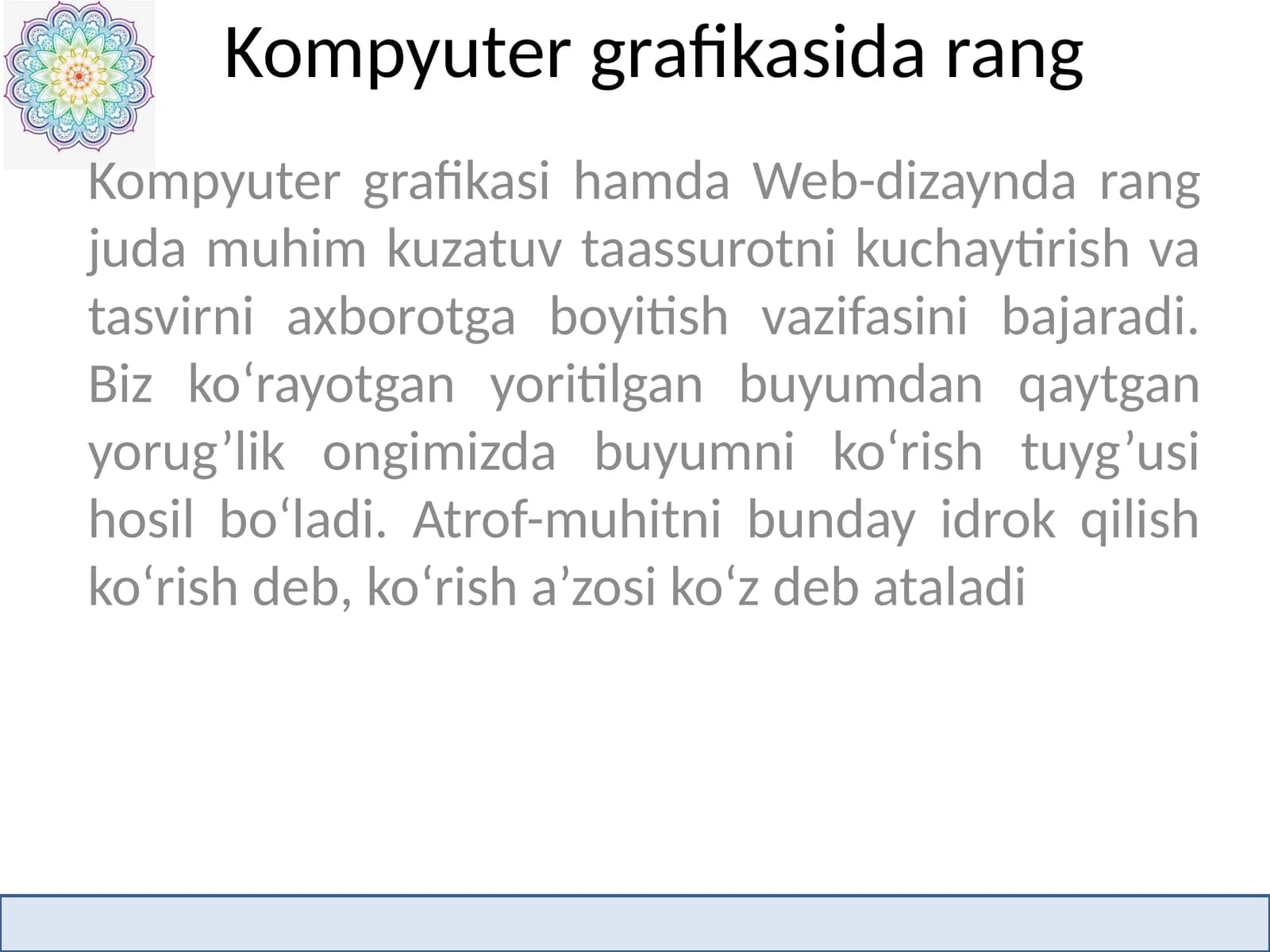 Kompyuter grafikasida rang