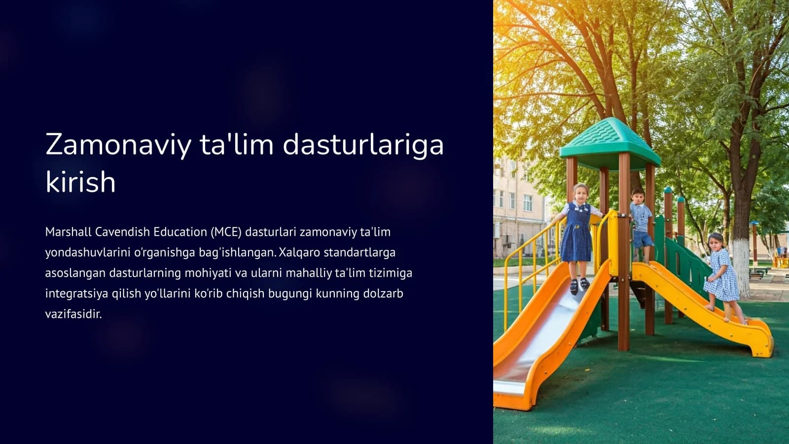 Zamonaviy ta'lim dasturlari