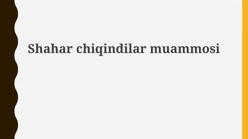 Shaharchiqindilarmuammosi