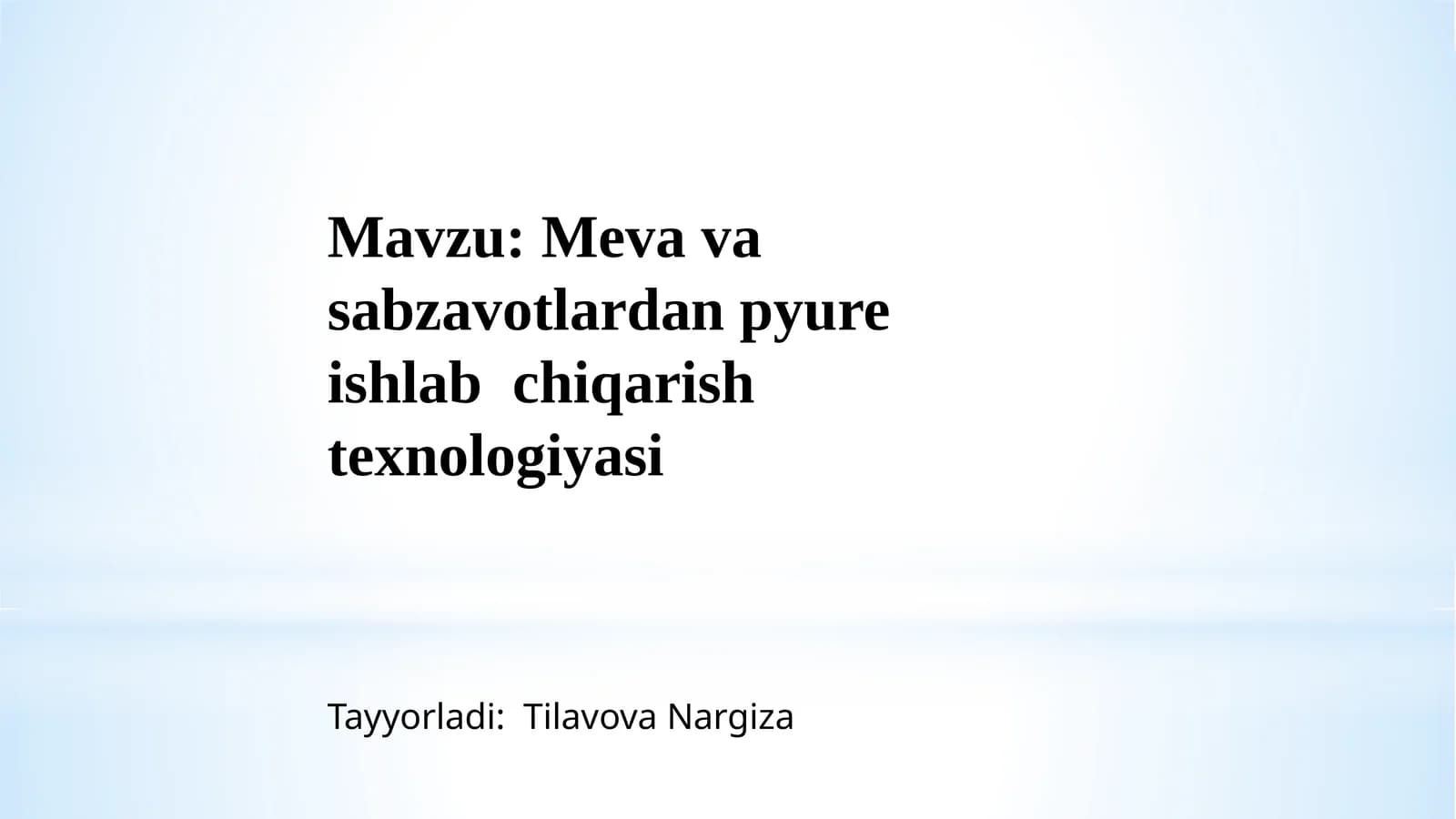 Mevavasabzavotlardanpyureishlabchiqarishtexnologiyasi