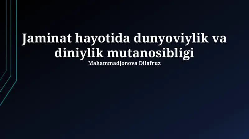 Sekulyarizmning Jamiyatdagi Namoyon Bo'lishi