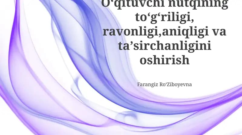 Samarali nutq asoslari