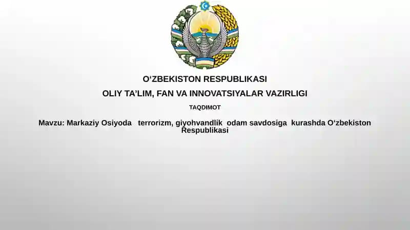 Markaziy Osiyodagi terrorizm, giyohvandlik va savdo