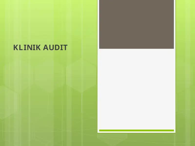 KLINIK AUDIT