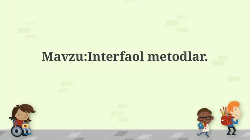 Interfaolmetodlar