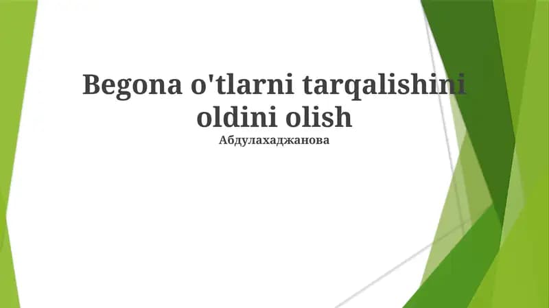 Giyohlar Biologiyasi va Tarqalishi