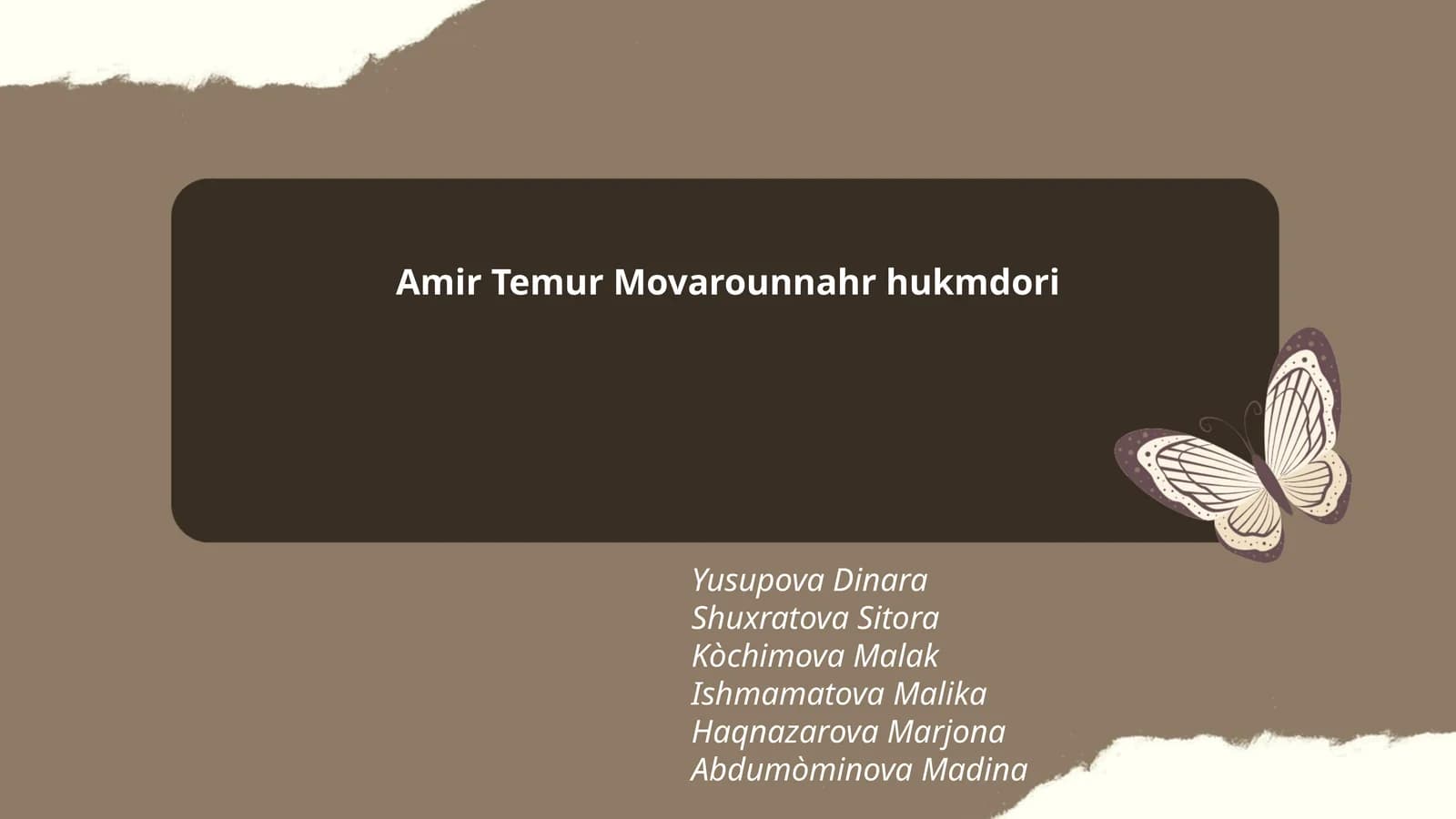 Amir Temur Movarounnahr hukmdori