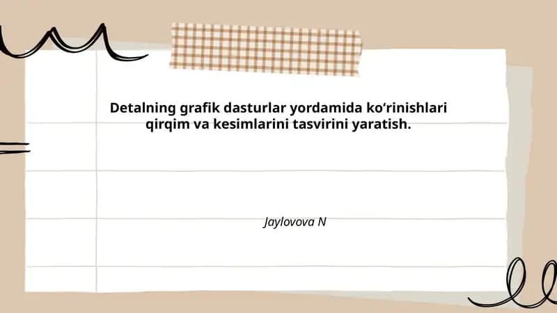 Grafik dasturlar bilan qirqimlar va kesimlar yaratish