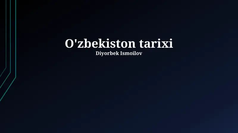 O'zbekiston tarixi