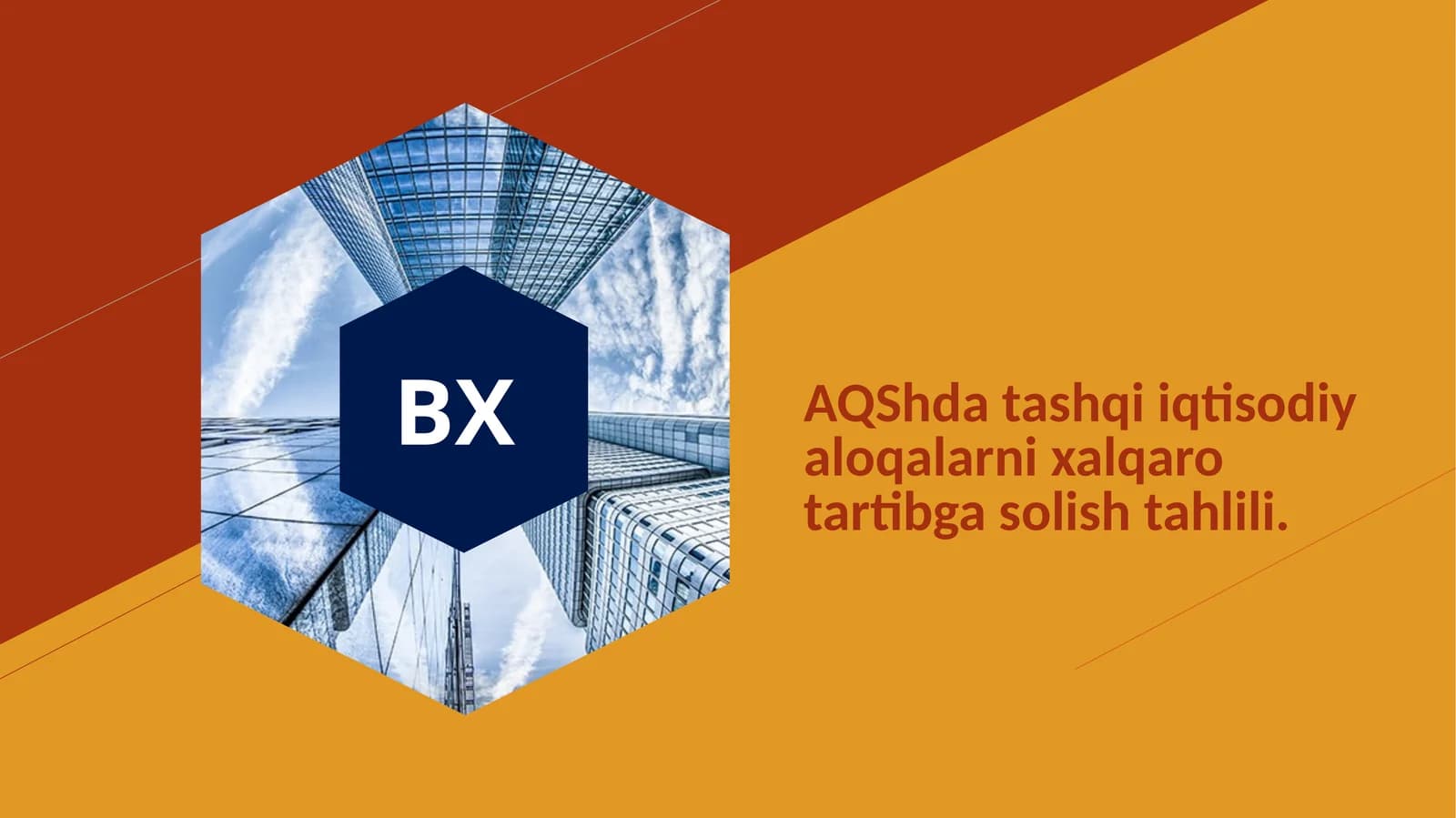 AQShda tashqi iqtisodiy aloqalarni xalqaro tartibga solish tahlili.