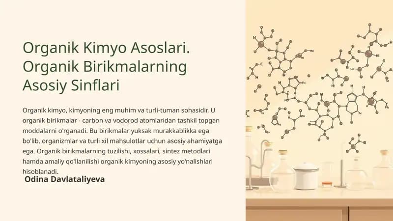 Organik Kimyo Asoslari