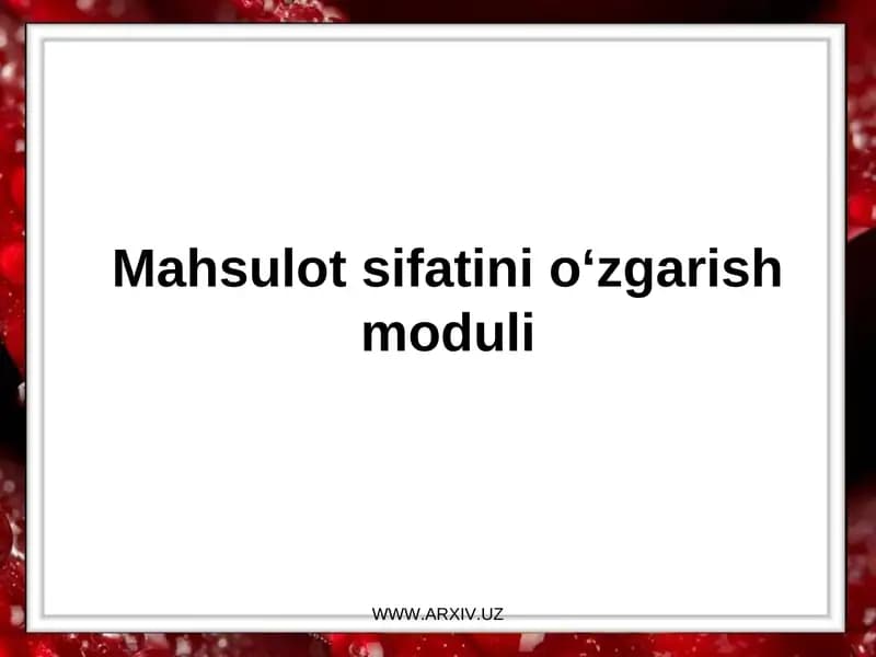 Sifat ko‘rsatkichlari kattaligini aniqlash usullari