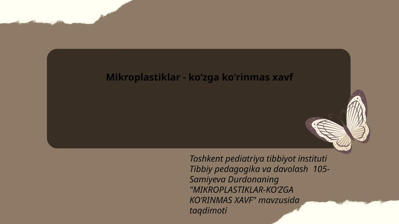 Mikroplastiklar - koʻzga koʻrinmas xavf