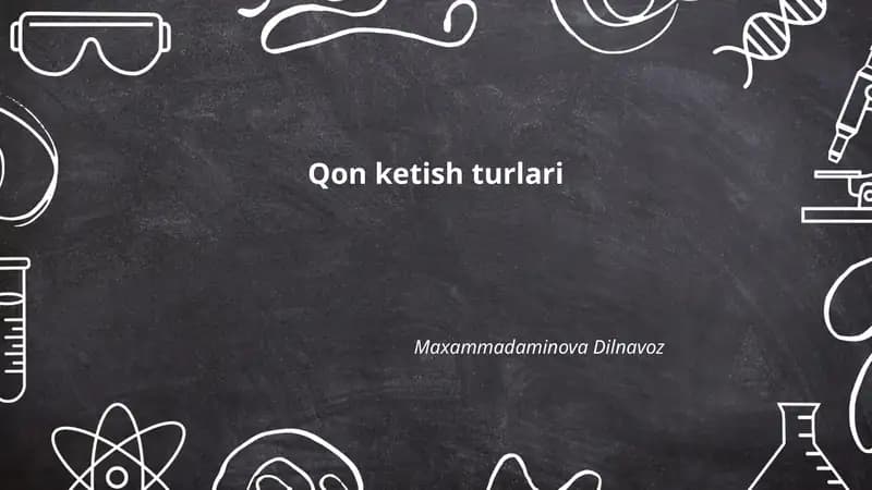 Qon ketish turlari