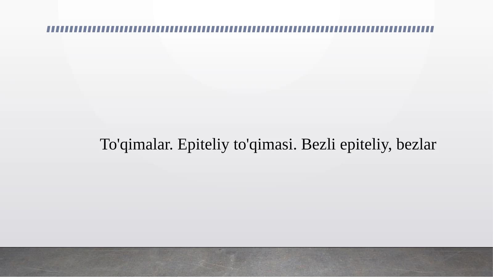 To'qimalar. Epiteliy to'qimasi. Bezli epiteliy, bezlar
