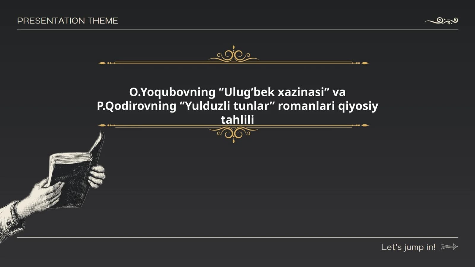 Ulug’bek xazinasi va Yulduzli tunlar qiyosiy tahlil