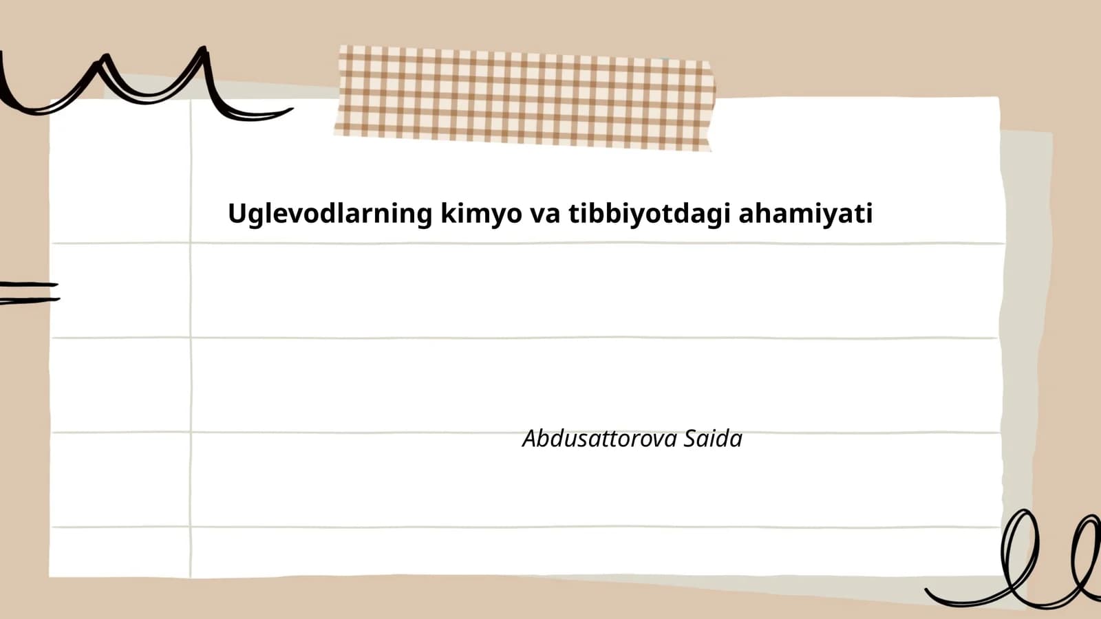 Uglevodlarning kimyo va tibbiyotdagi ahamiyati