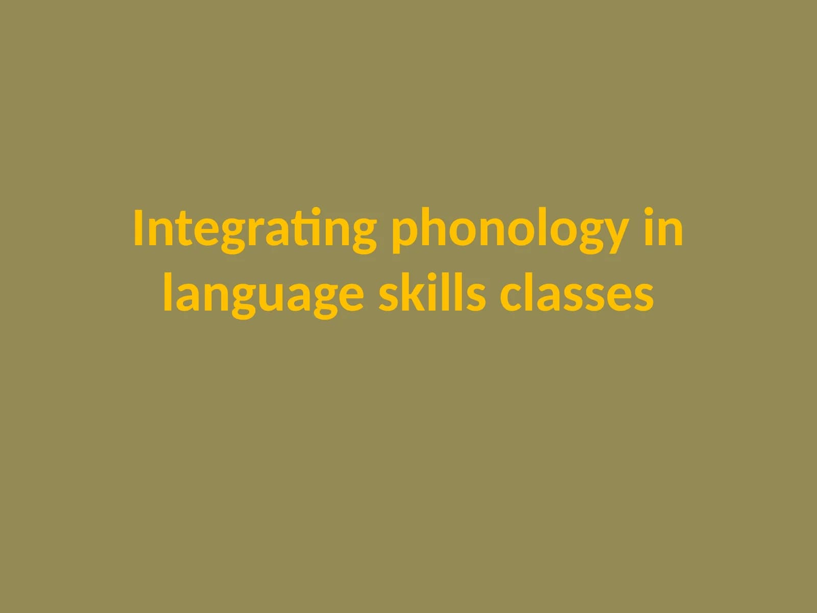 Phonetics and Phonology in English Language Teaching