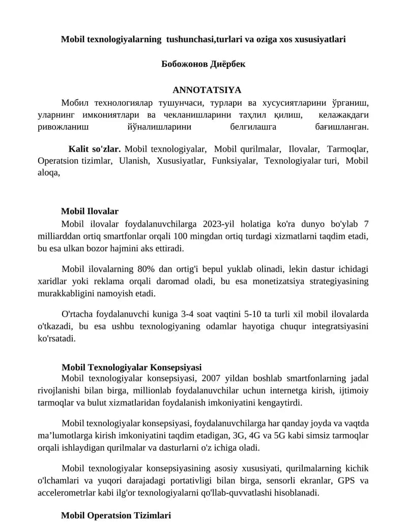 Mobil ilovalar