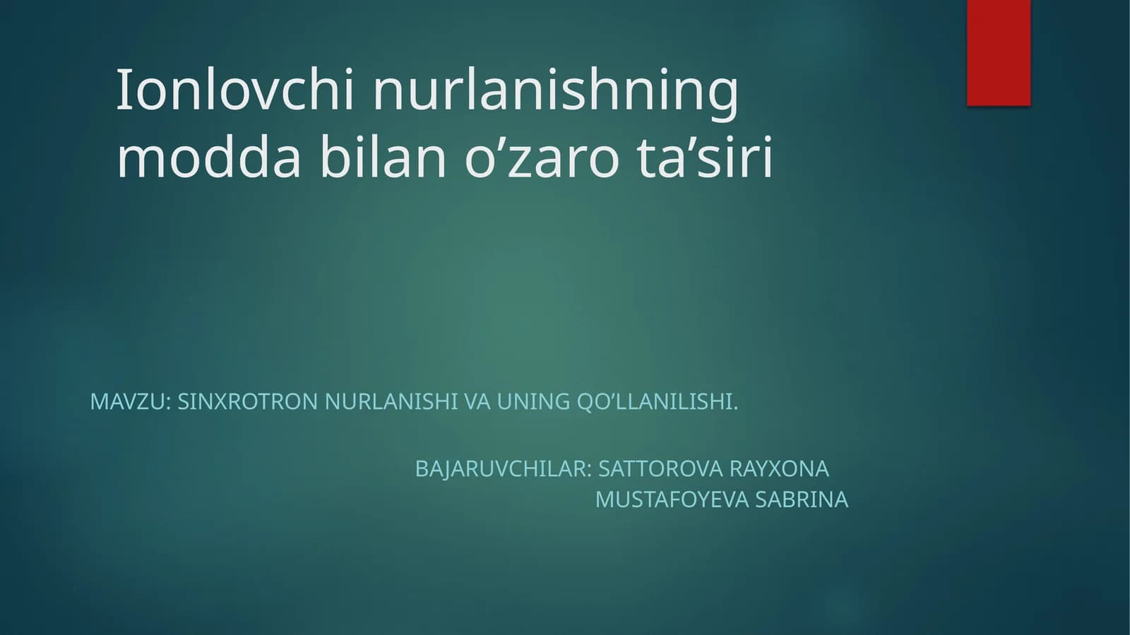 Sinxrotron nurlanishi