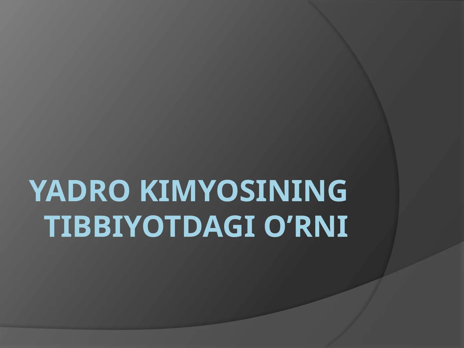 taqdimot tibbiy kimyo