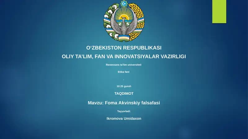 Foma Akvinskiy falsafasi