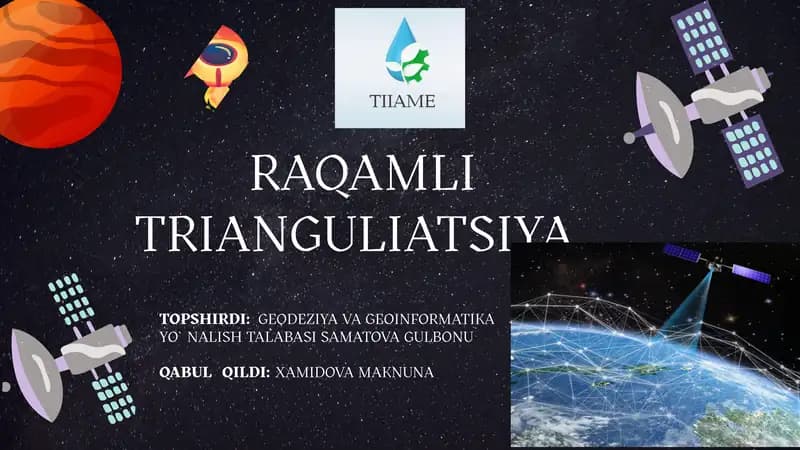 RAQAMLI TRIANGULIATSIYA