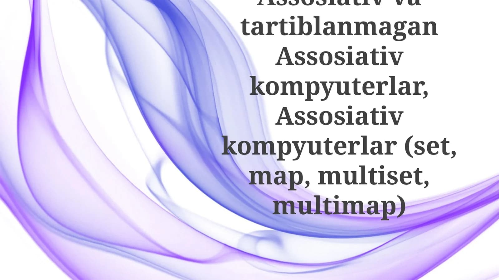 Assotsiativ Kompyuterlar: Umumiy Ma'lumot