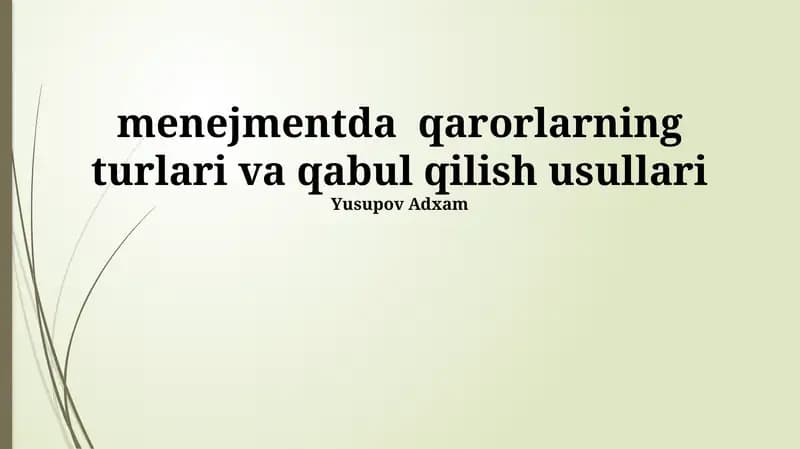 Qarorlarni amalga oshirish va monitoringi